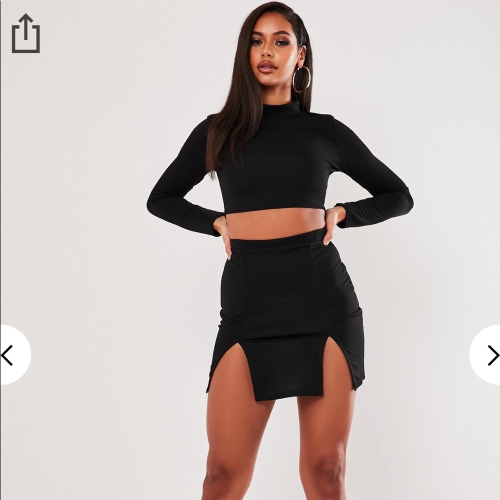 Missguided black coord set